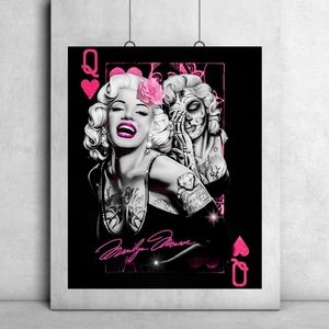 Marilyn Monroe  pink GANGSTER Art  poster 13x19